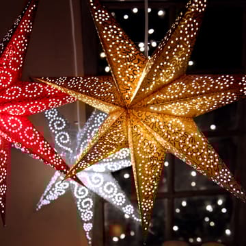 Antique joulutähti 60 cm - kulta - Star Trading