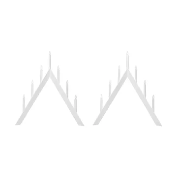 Arrow adventtikynttelikkö 64,5 cm 2-pakkaus - Valkoinen - Star Trading