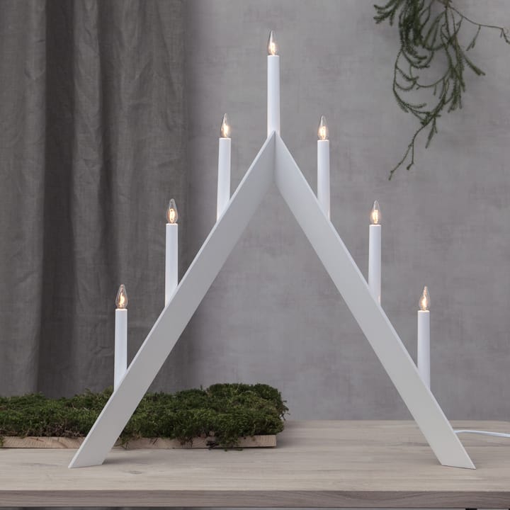 Arrow kynttilänjalka, 64,5 cm - Valkoinen - Star Trading