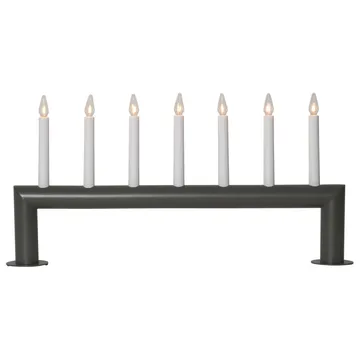 Circum adventtikynttilänjalka matala 29 cm - Tummanharmaa - Star Trading