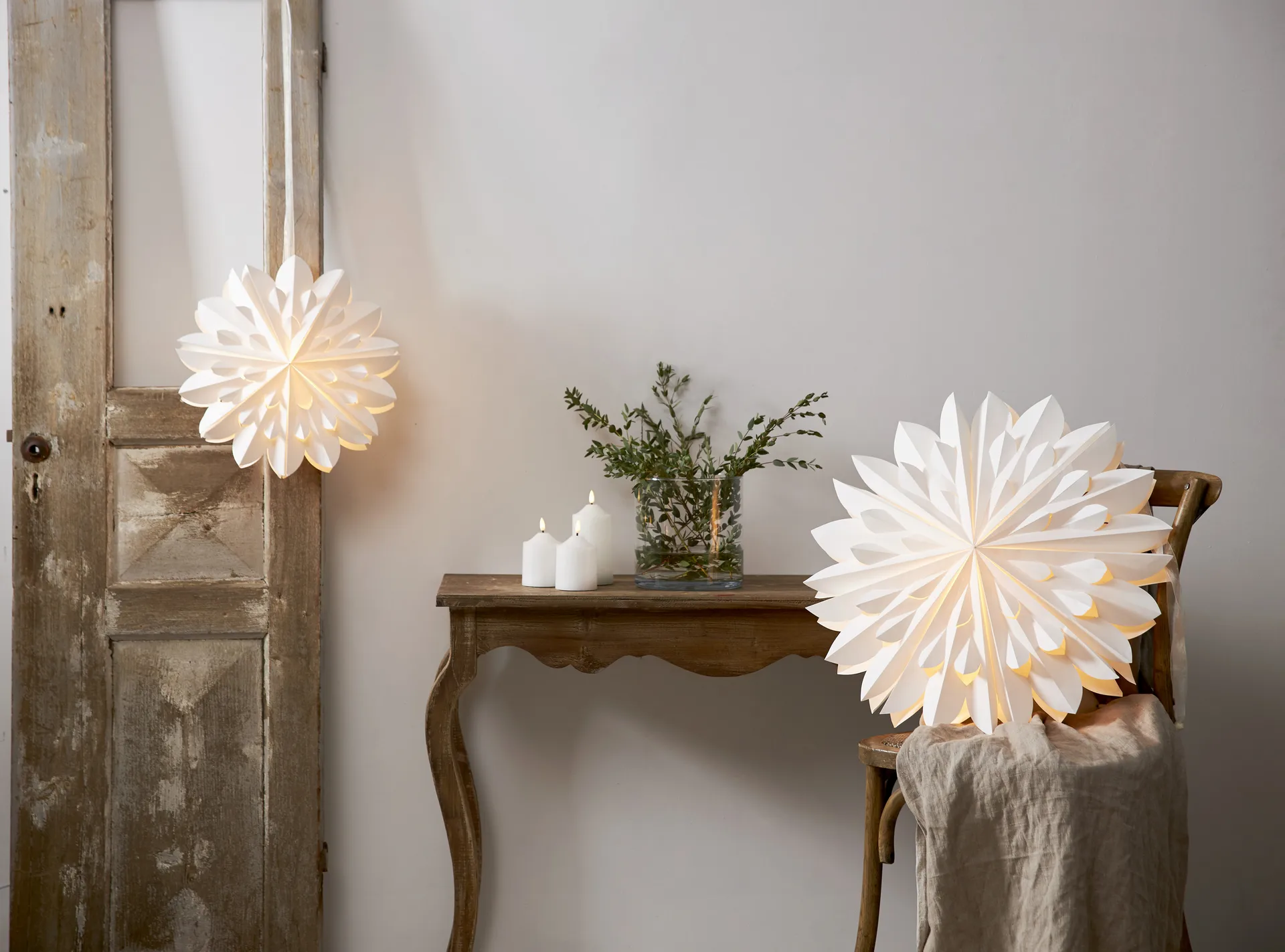 Clipp adventtitähti Ø40 cm, Valkoinen Star Trading