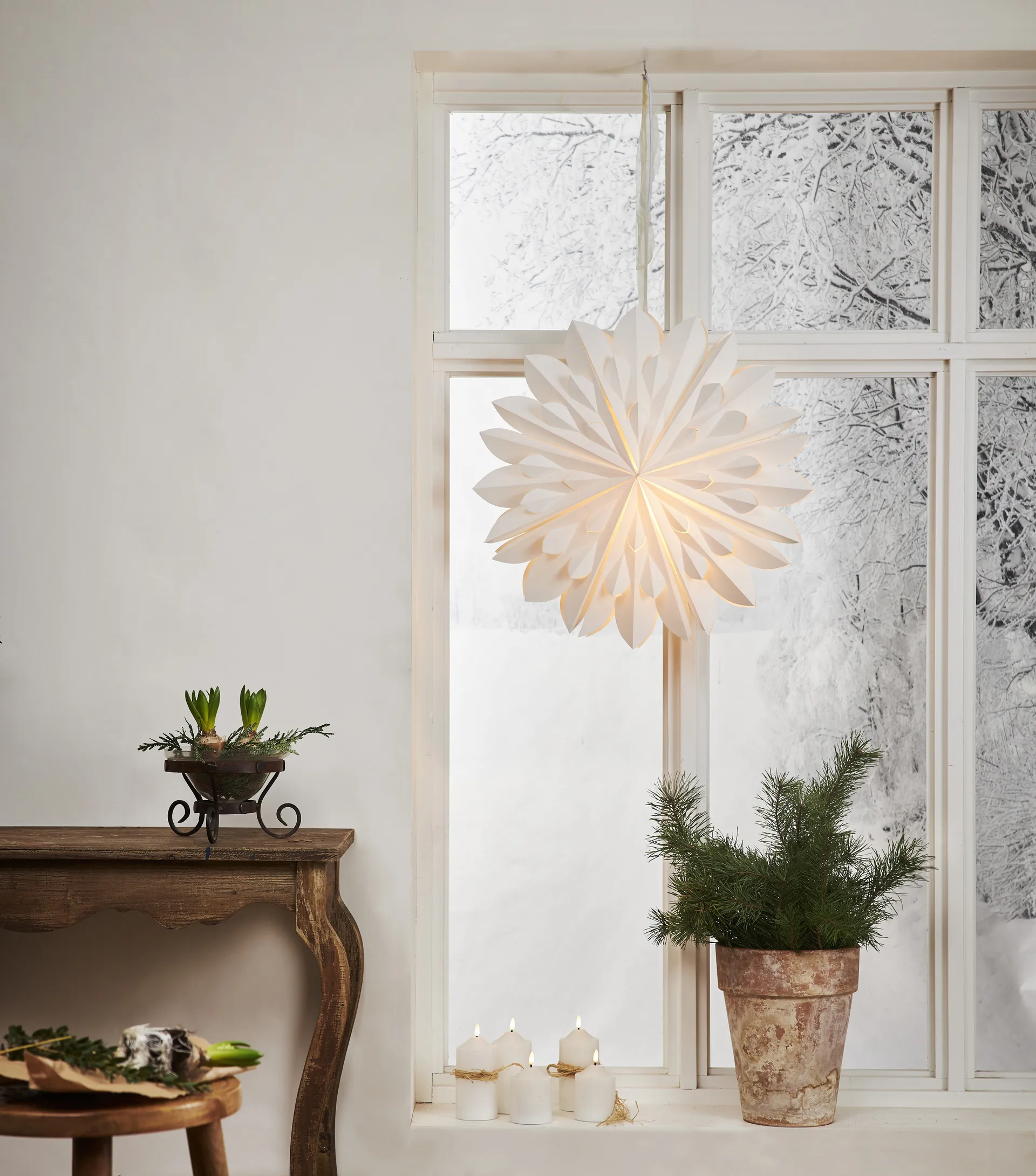 Clipp adventtitähti Ø60 cm, Valkoinen Star Trading