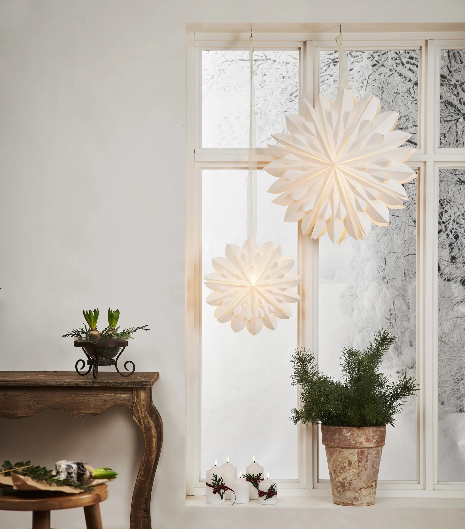 Clipp adventtitähti Ø60 cm, Valkoinen Star Trading