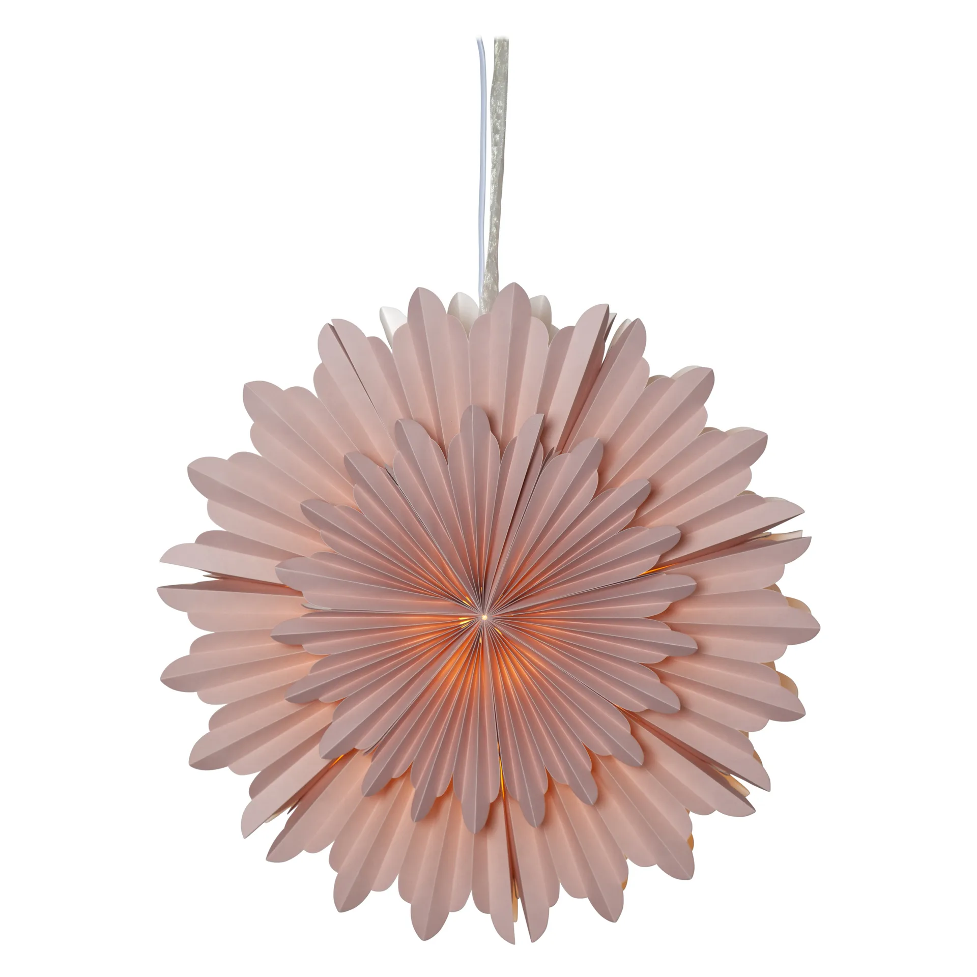 Crystal adventtitähti Ø50 cm, Roosa Star Trading