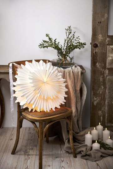 Crystal adventtitähti Ø55 cm - Valkoinen - Star Trading