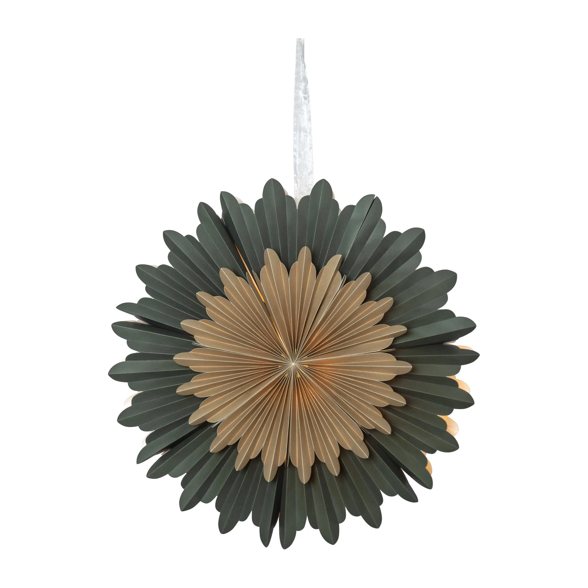 Crystal adventtitähti Ø55 cm, Vihreä Star Trading