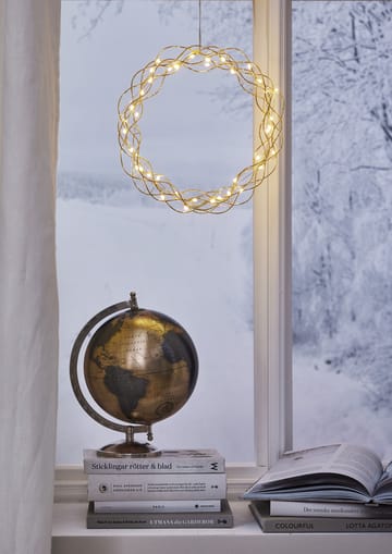 Curly kranssi LED-valoilla 30 cm - Messinki - Star Trading
