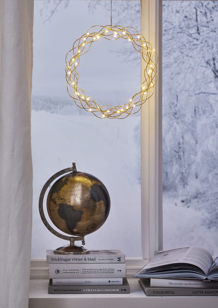 Curly kranssi LED-valoilla 30 cm, Messinki Star Trading