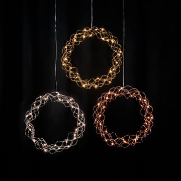 Curly kranssi LED-valoilla 30 cm - Messinki - Star Trading