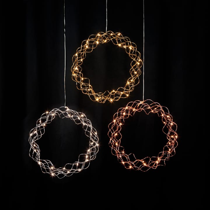 Curly kranssi LED-valoilla 30 cm, Messinki Star Trading