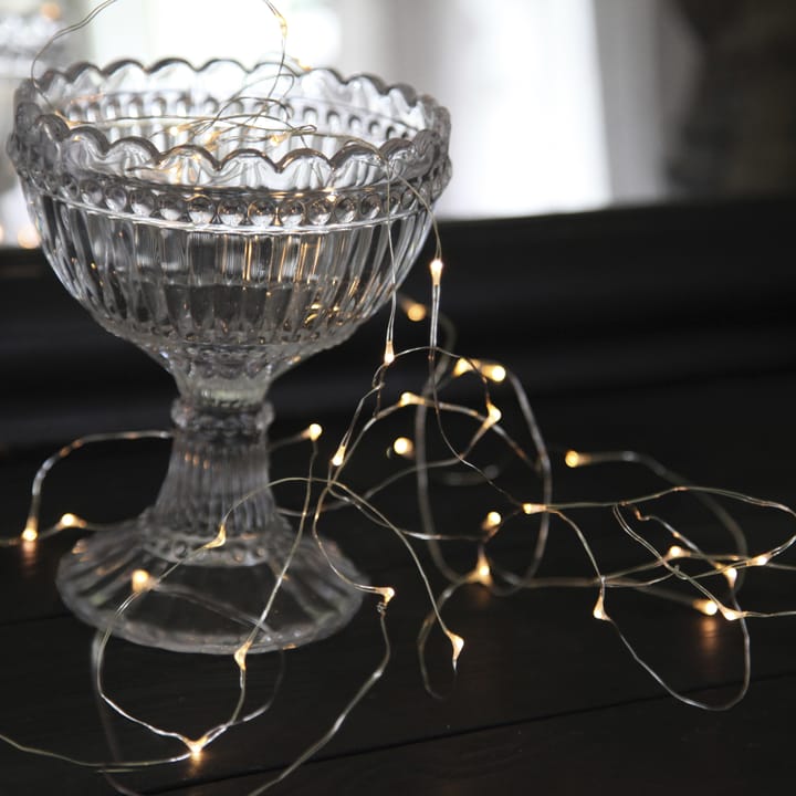 Dew Drop valoköynnös LED paristo, 4 m, hopealanka Star Trading