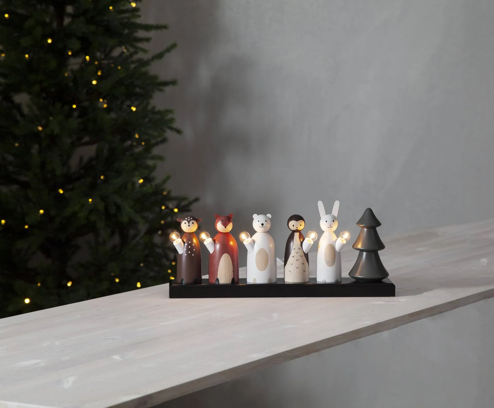 Forest friends kynttilänjalka 44 cm, Monivärinen Star Trading
