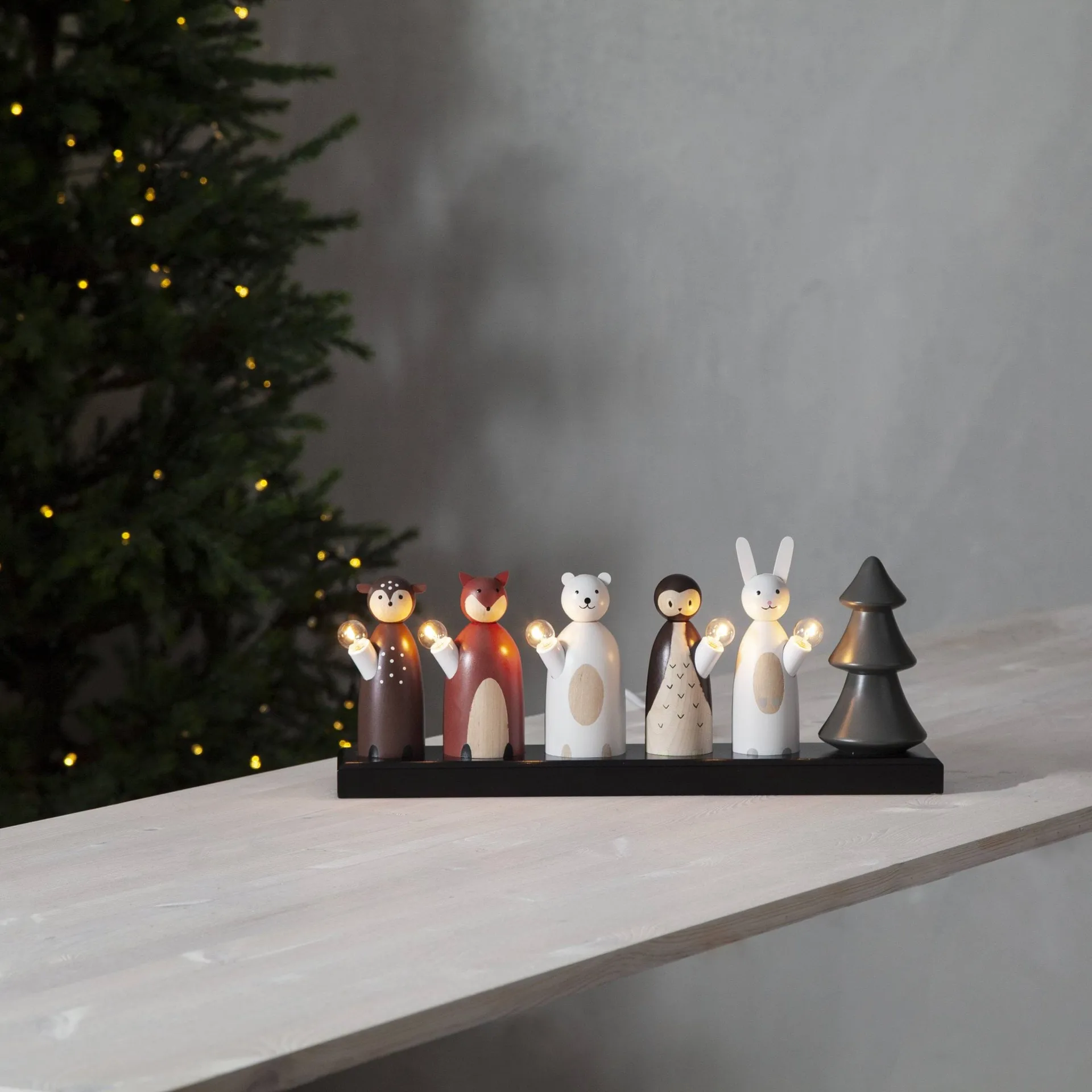 Forest friends kynttilänjalka 44 cm, Monivärinen Star Trading