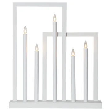 Frame adventtikynttilänjalka - Valkoinen - Star Trading
