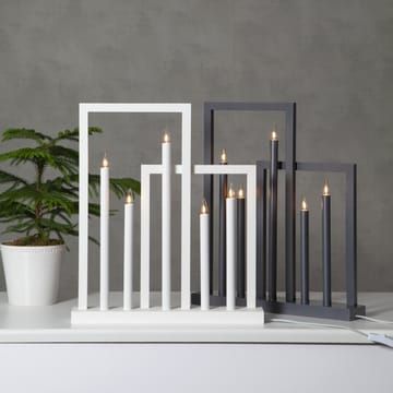 Frame adventtikynttilänjalka - Valkoinen - Star Trading