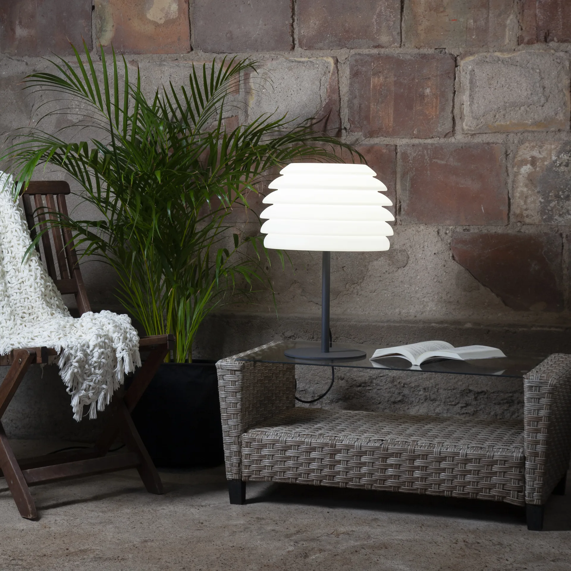 GardenLight pöytälamppu, Musta-valkoinen Star Trading