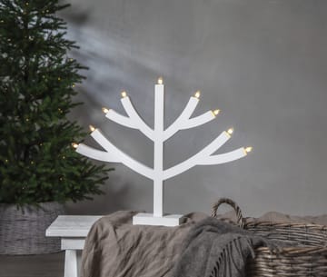 Grene adventtikynttilänjalka - Valkoinen - Star Trading