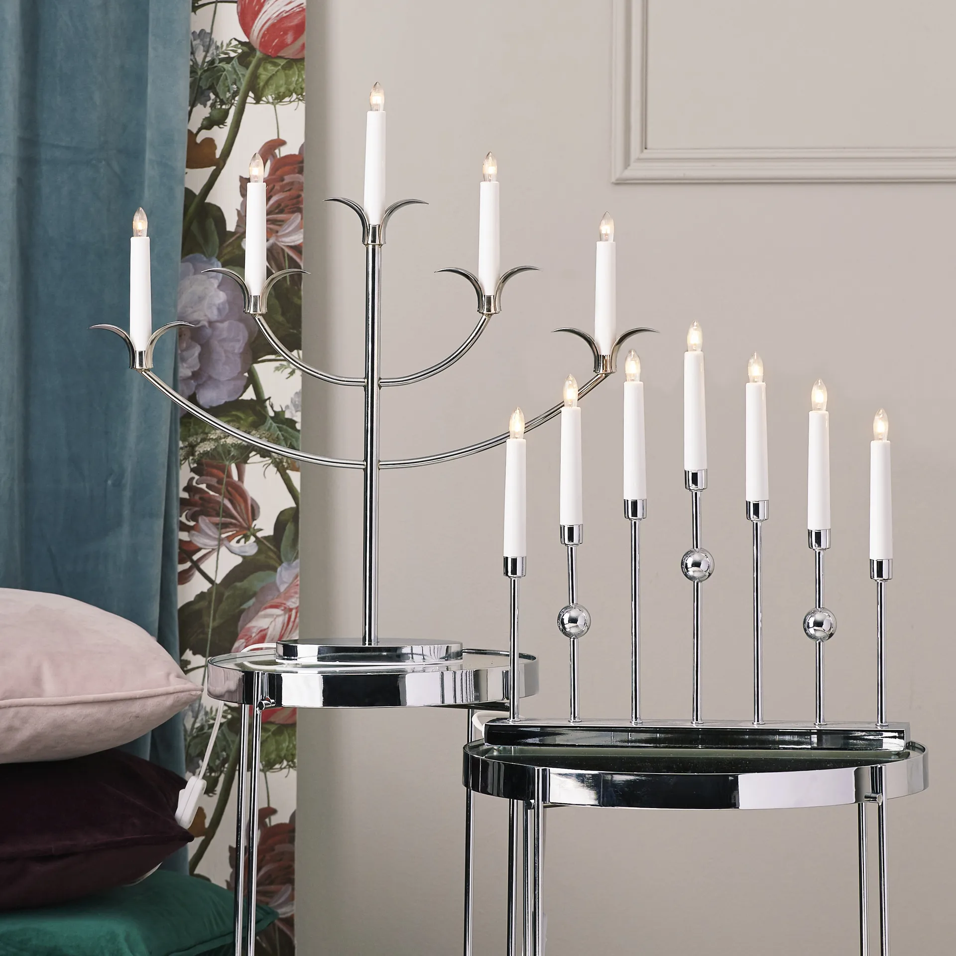 Gustavo sähkökynttelikkö, kromi Star Trading