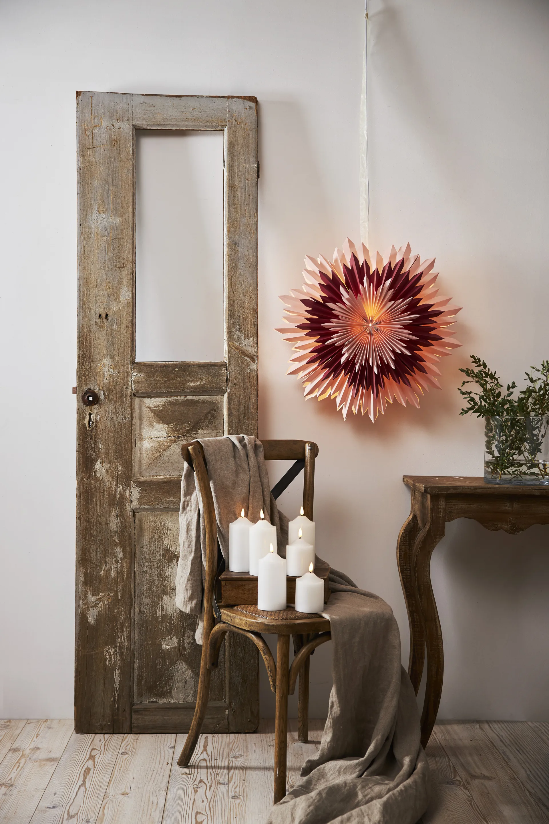 Ice adventtitähti Ø50 cm, Roosa  Star Trading