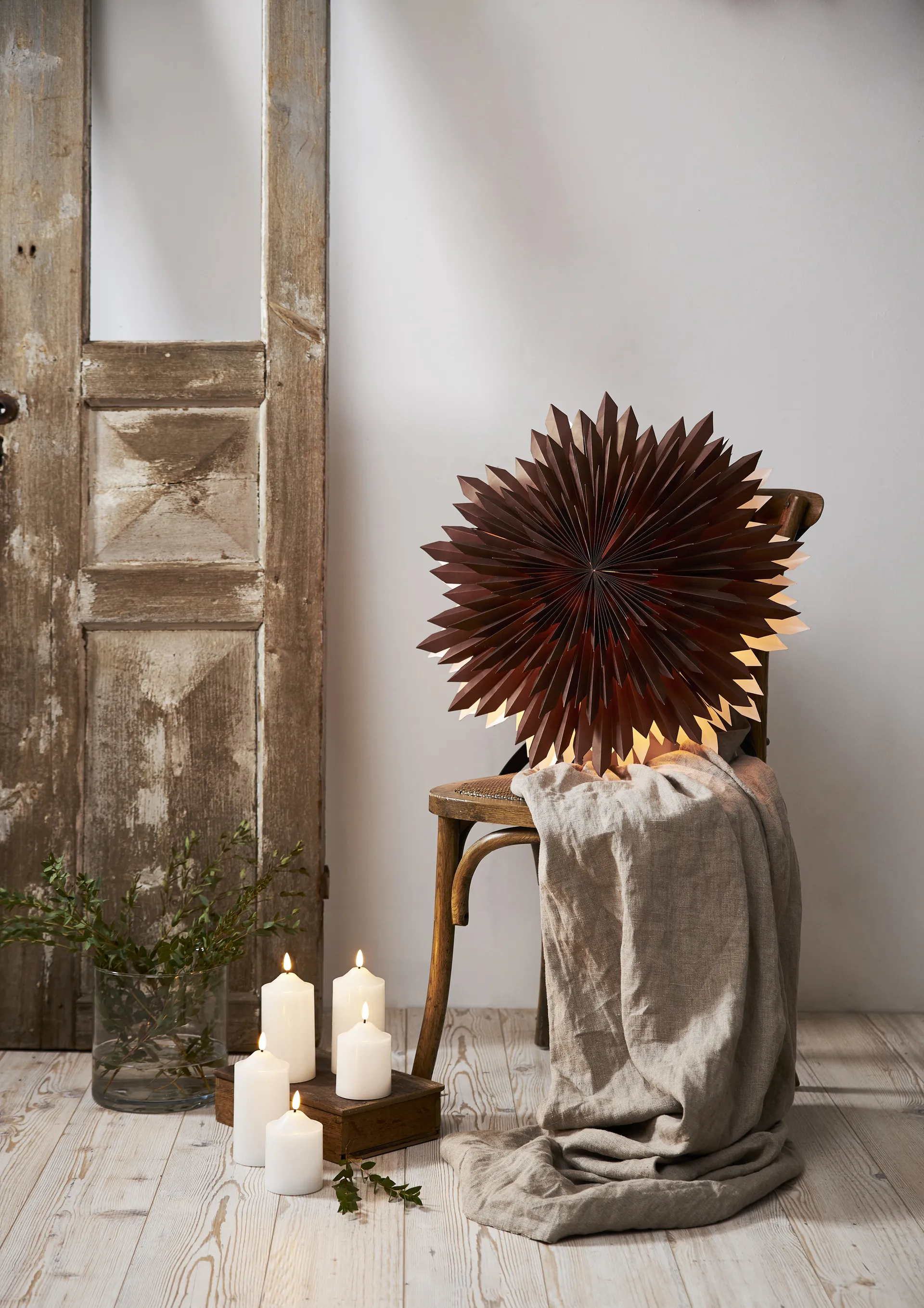 Ice adventtitähti Ø50 cm, Ruskea Star Trading