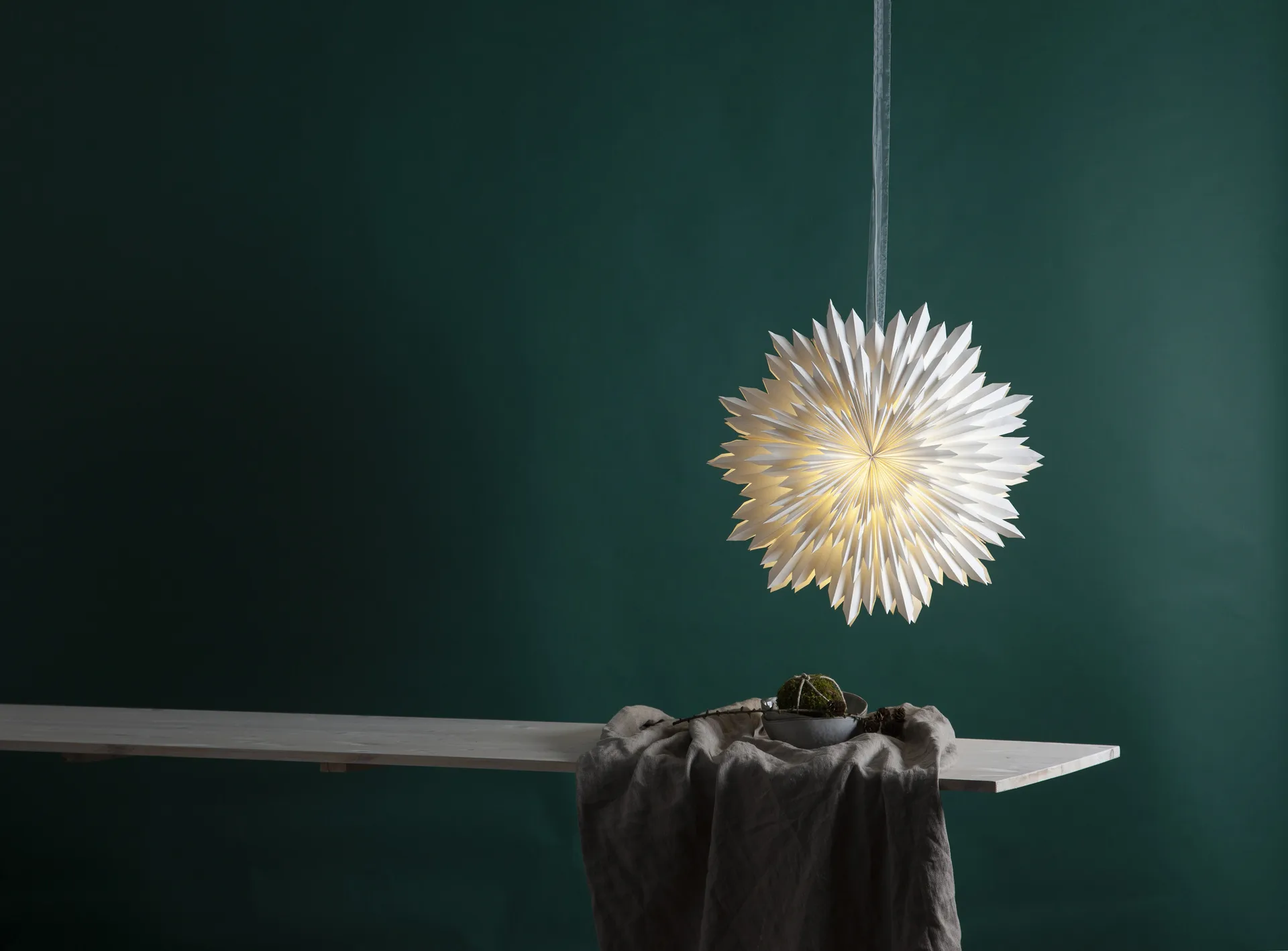 Ice adventtitähti Ø50 cm, Valkoinen Star Trading