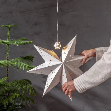 Lighty valosarja, lamppu adventtitähteen - Valkoinen pallo - Star Trading