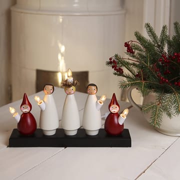 Lucia Choir sähkökynttelikkö - valkoinen-punainen - Star Trading