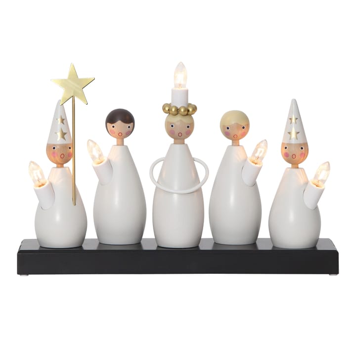 Lucia Choir sähkökynttelikkö - Valkoinen - Star Trading