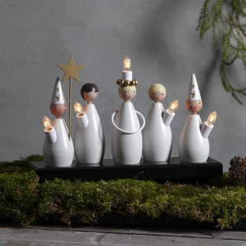 Lucia Choir sähkökynttelikkö - Valkoinen - Star Trading
