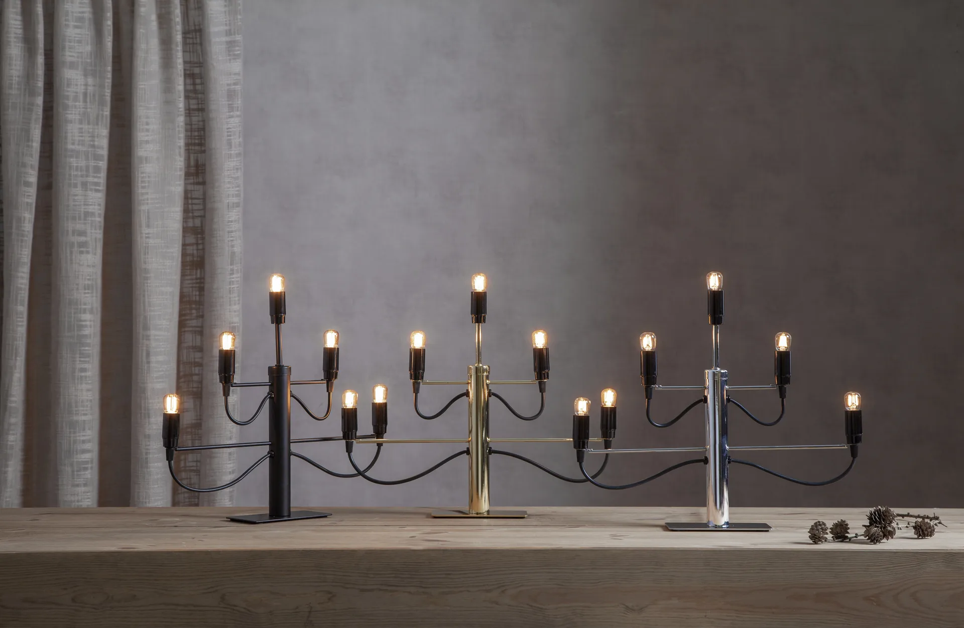 Milano 5 kynttilänjalka 46 cm, Kromi Star Trading