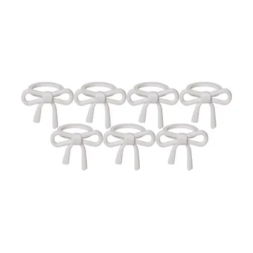 Rusetti kynttilämansetti - Valkoinen, 7-pack - Star Trading