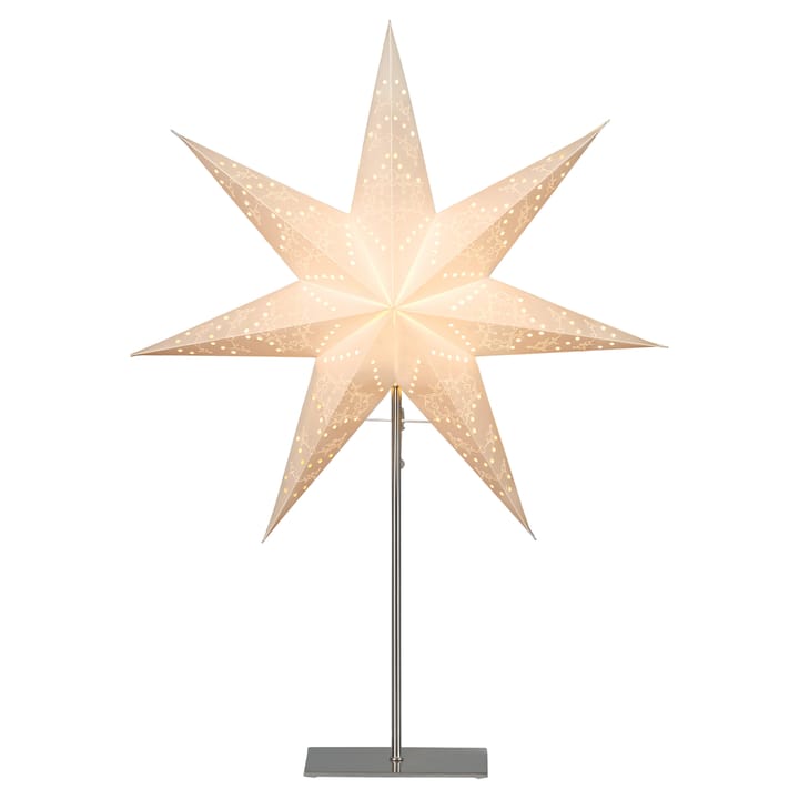 Sensy adventtitähti jalalla 78 cm - Valkoinen - Star Trading
