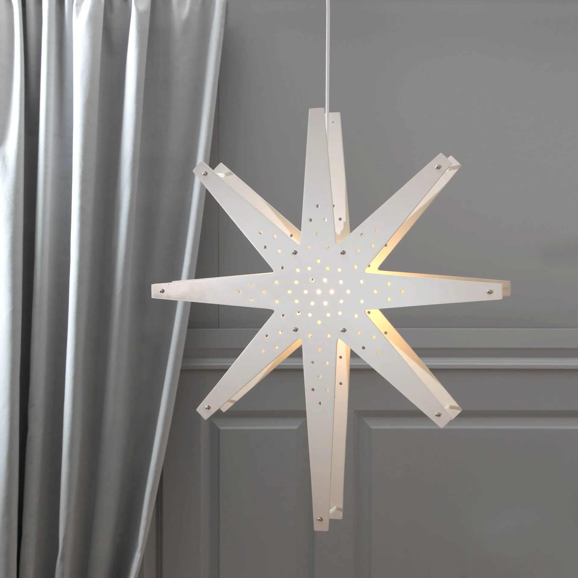 Tall adventtitähti 60x70 cm, Valkoinen Star Trading