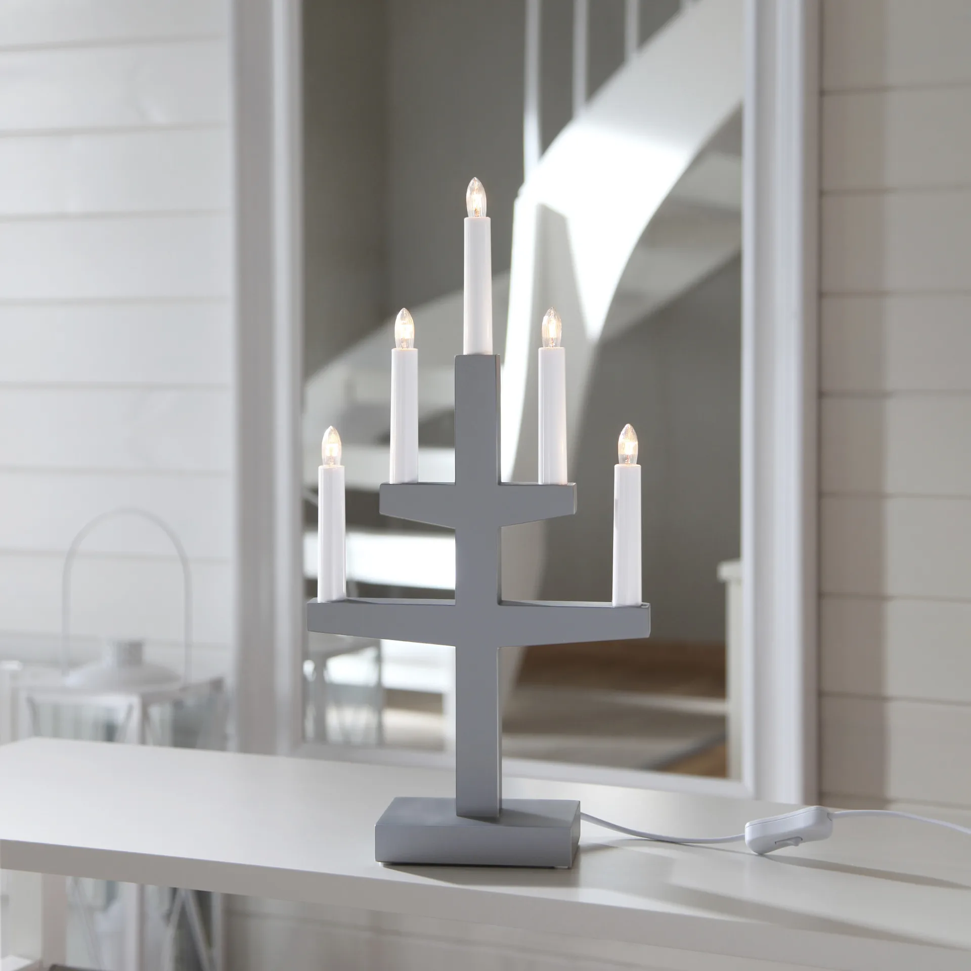 Trapp adventtikynttilänjalka 46 cm, Harmaa Star Trading
