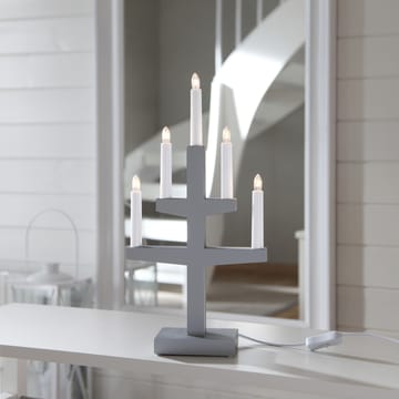 Trapp adventtikynttilänjalka 46 cm - Harmaa - Star Trading