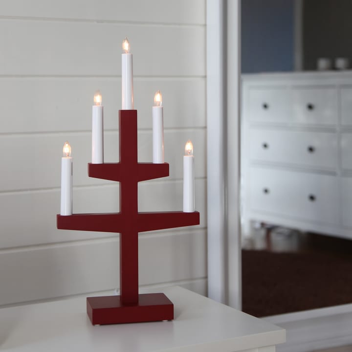 Trapp adventtikynttilänjalka 46 cm, Punainen Star Trading