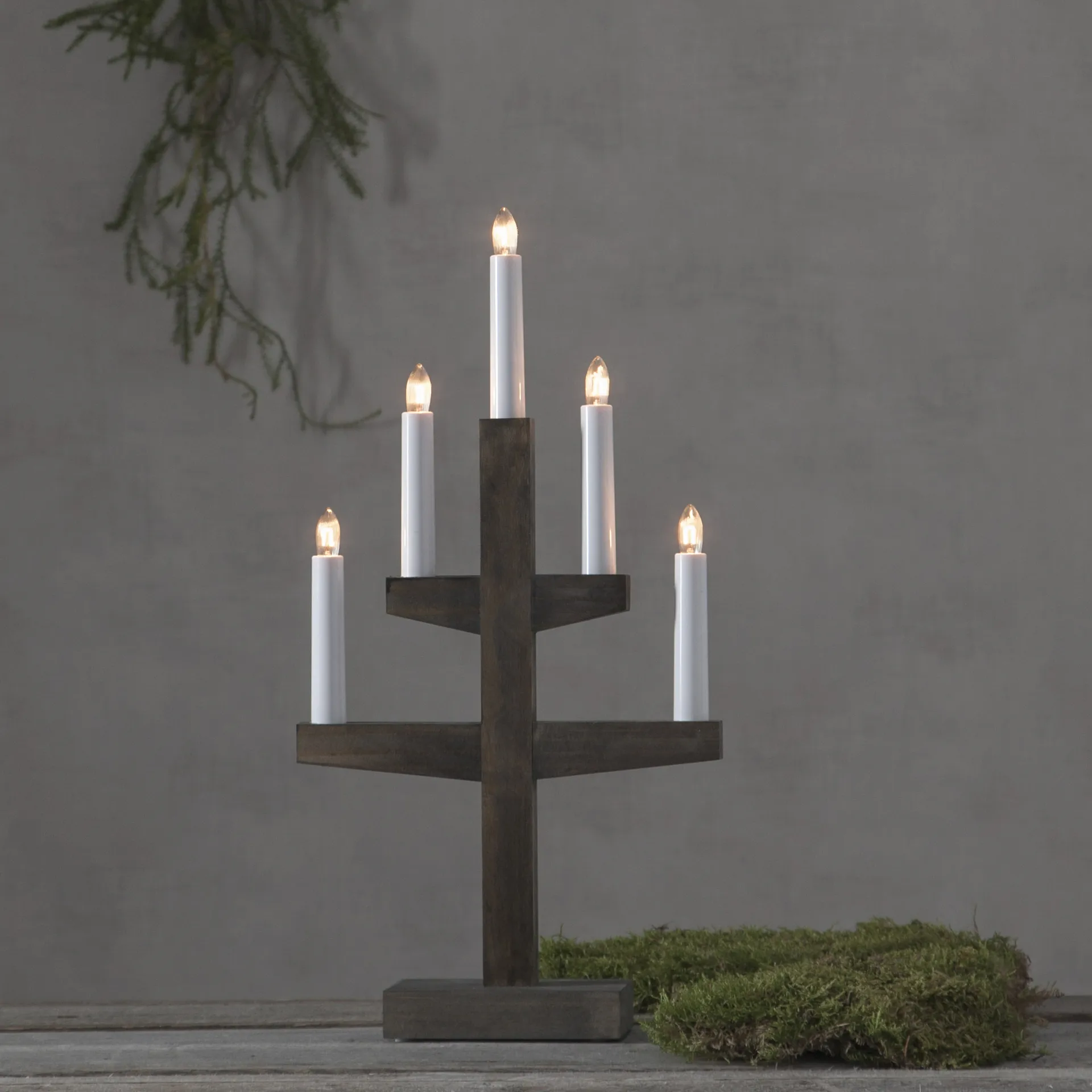 Trapp adventtikynttilänjalka 46 cm, Ruskea Star Trading