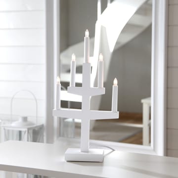 Trapp adventtikynttilänjalka 46 cm - Valkoinen - Star Trading