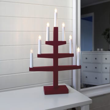 Trapp sähkökynttelikkö 54 cm - punainen - Star Trading