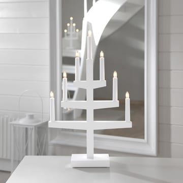 Trapp sähkökynttelikkö 54 cm - valkoinen - Star Trading