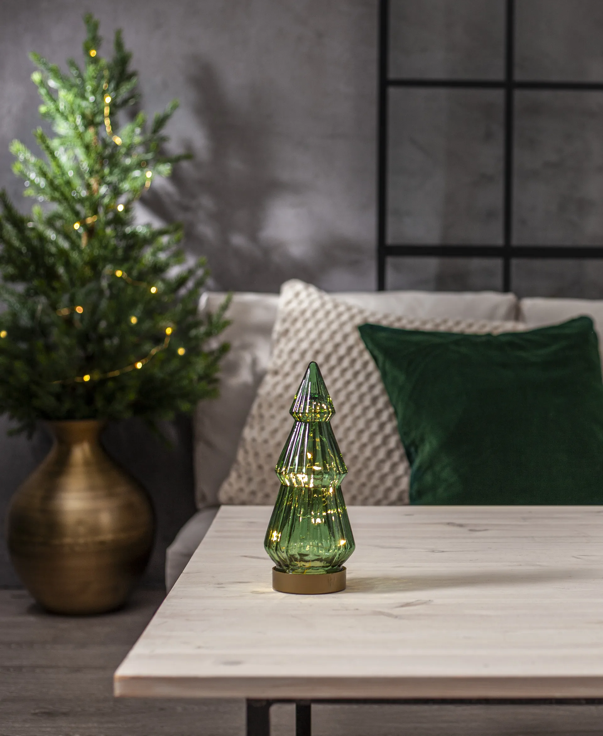 Verde lasikoriste LED 24 cm, Vihreä Star Trading