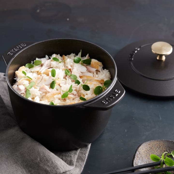 Rice cocotte valurautapata 1,6 L - Musta - STAUB