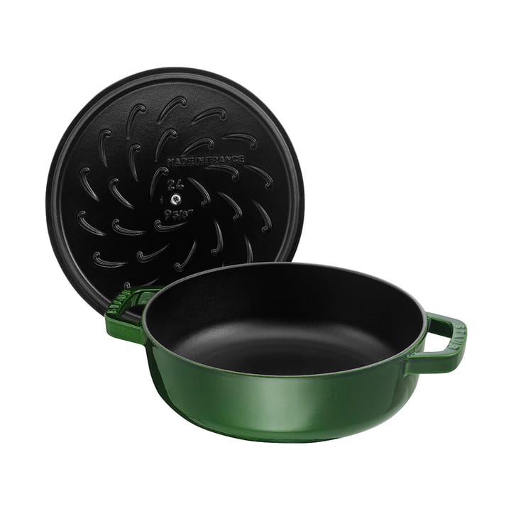 Staub Chistera paistinpannu valurauta Ø28 cm, Basilikavihreä STAUB
