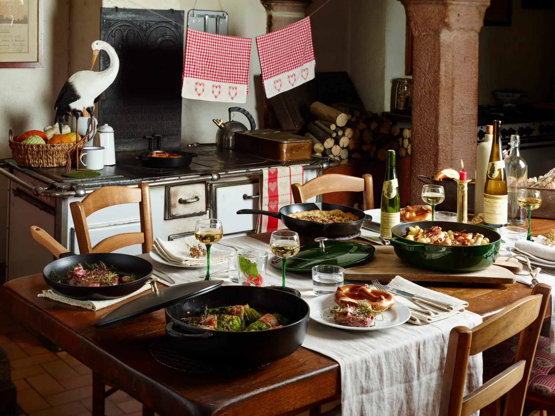 Staub Chistera paistinpannu valurauta Ø28 cm, Basilikavihreä STAUB