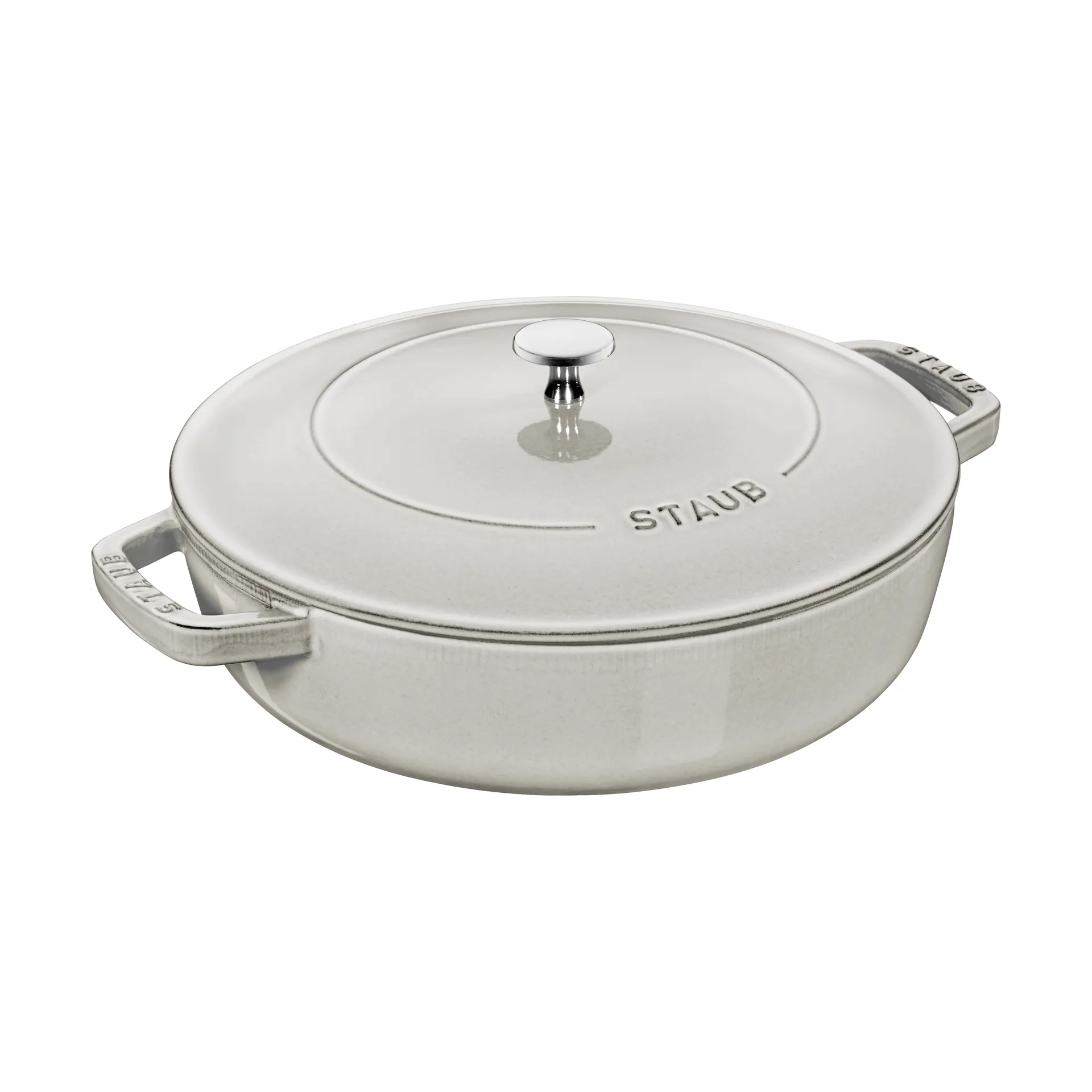 Staub Chistera paistinpannu valurauta Ø28 cm, White truffle STAUB