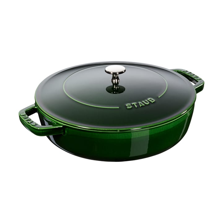 Staub Chistera traktoriastia valurauta Ø24 cm - Basilikavihreä - STAUB