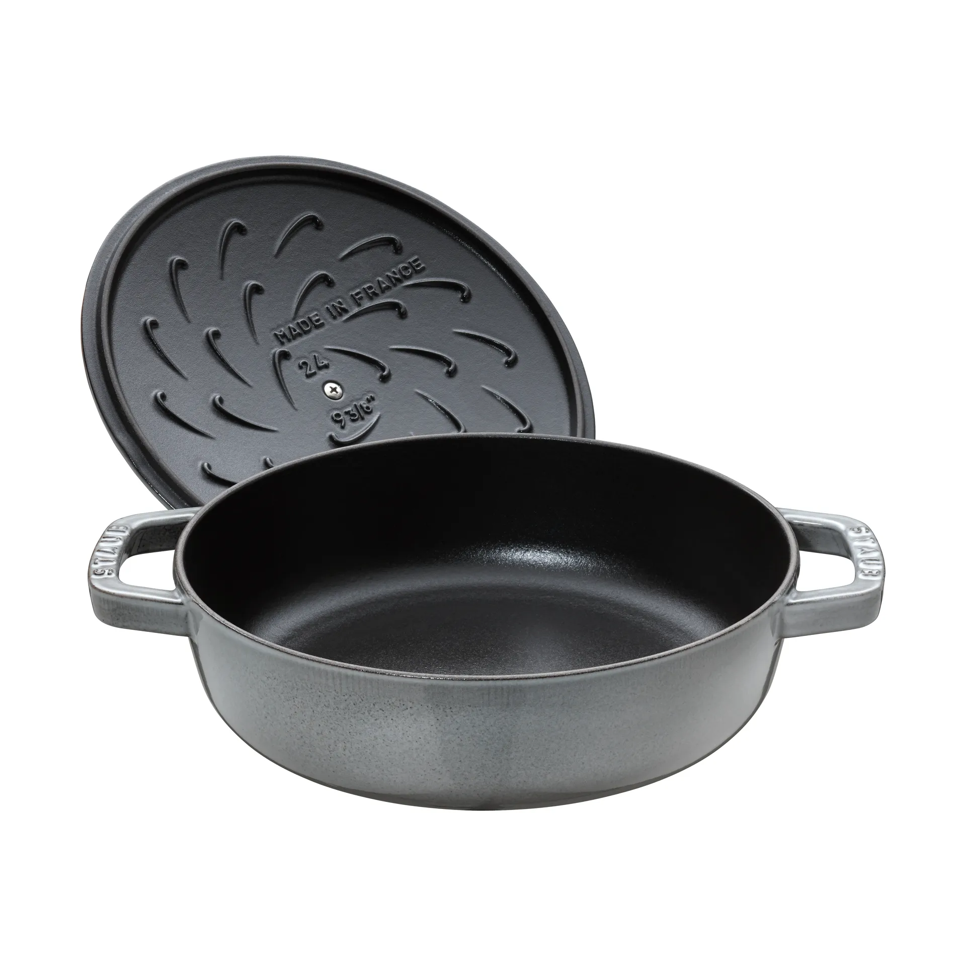 Staub Chistera traktoriastia valurauta Ø24 cm, Grafiitinharmaa STAUB