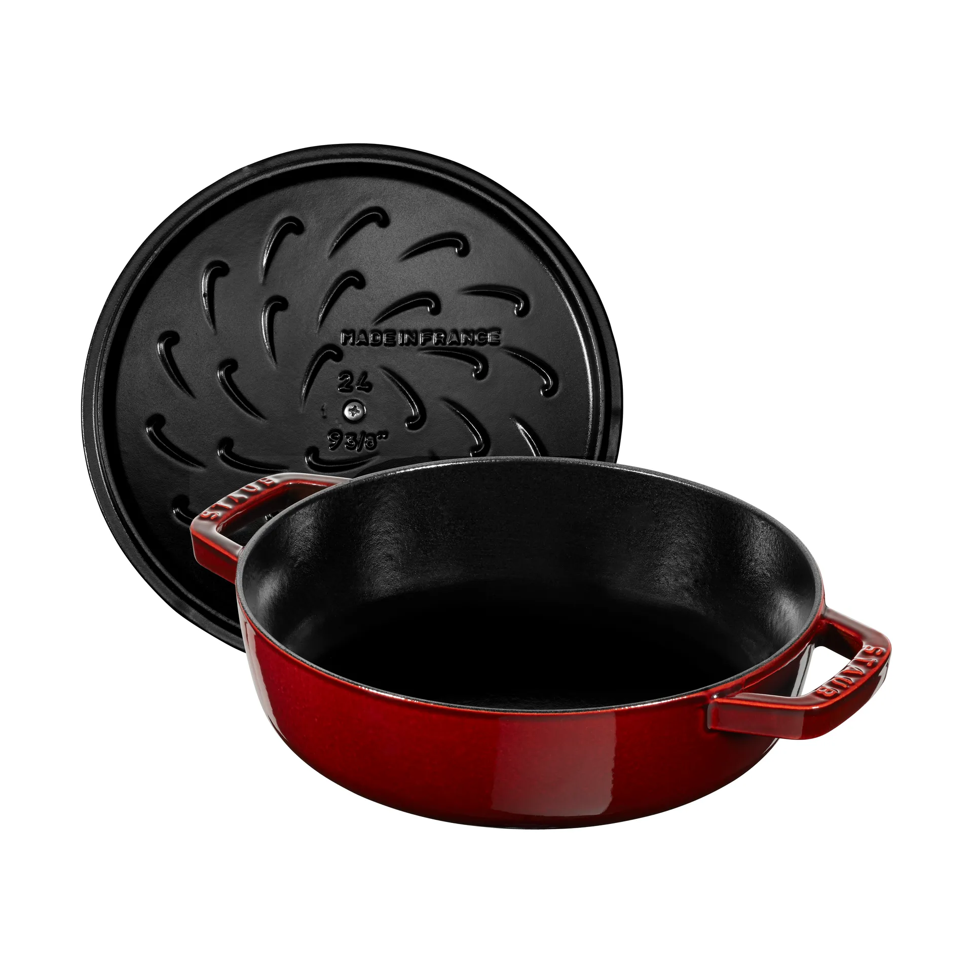Staub Chistera traktoriastia valurauta Ø24 cm, Grenadiininpunainen STAUB