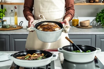 Staub kattila- ja kasvisetti pinottava 5 osaa. - White truffle - STAUB
