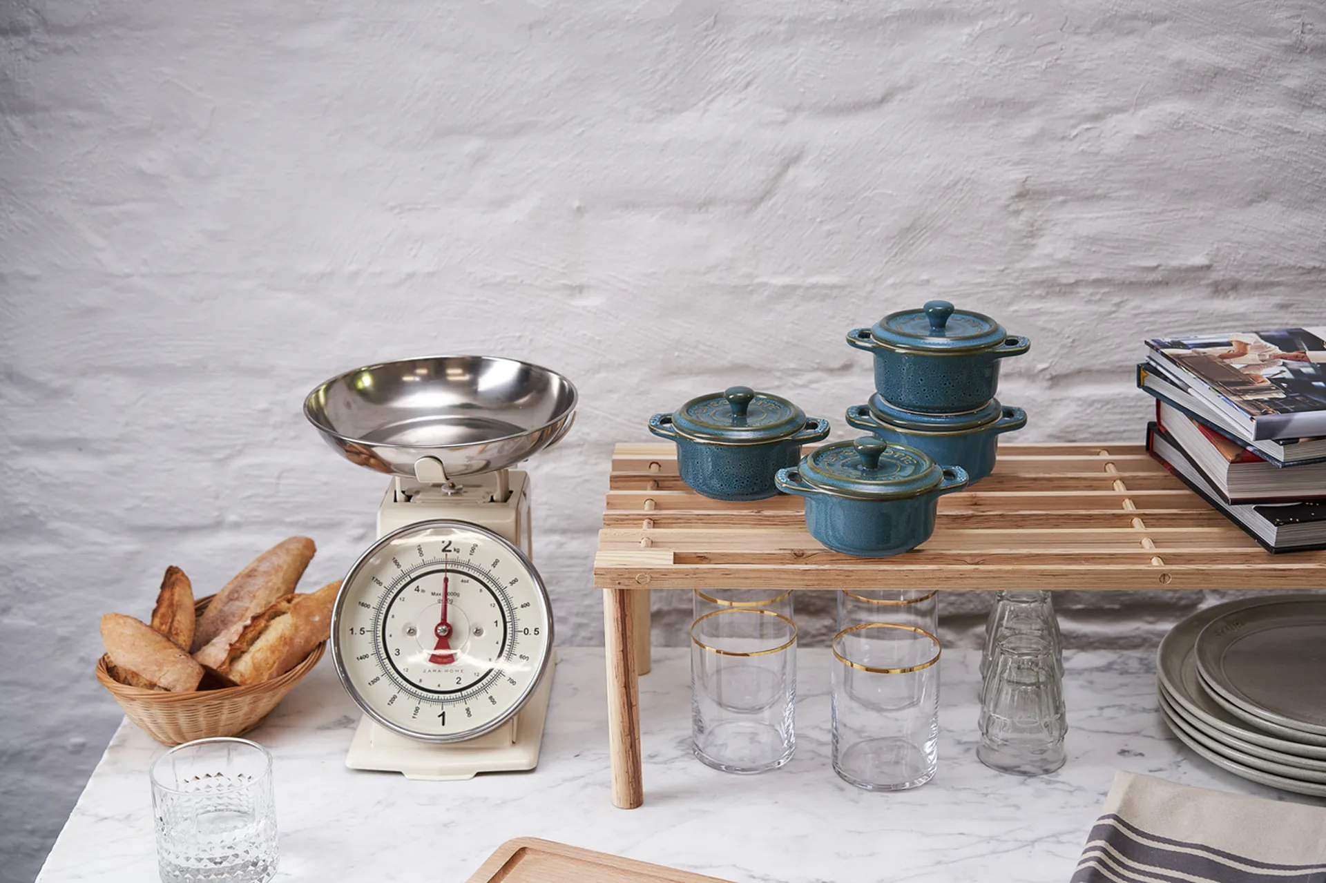 Staub kattilasetti mini Ø10 cm 4-pack, Antiikki turkoosi STAUB